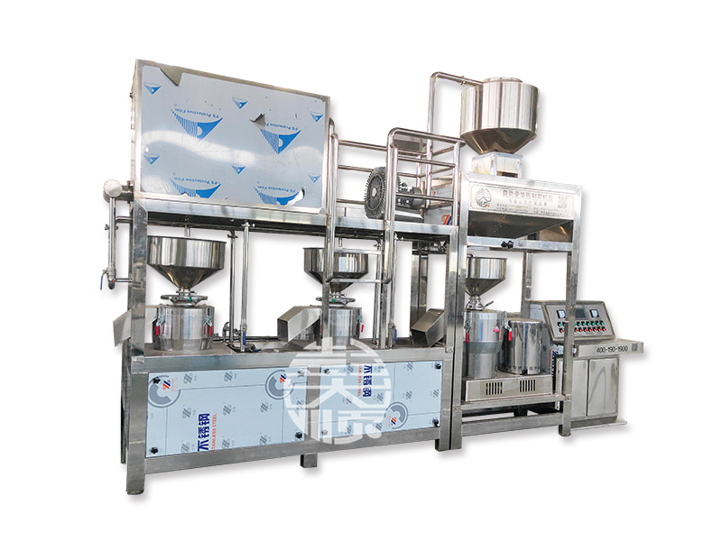 全自動沖漿機+嫩豆腐機現(xiàn)場視頻