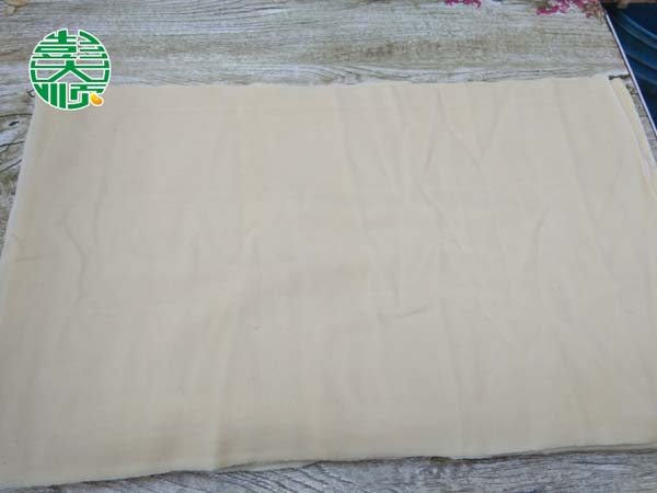 信陽(yáng)客戶(hù)在專(zhuān)業(yè)人員指導(dǎo)下做出的豆腐皮